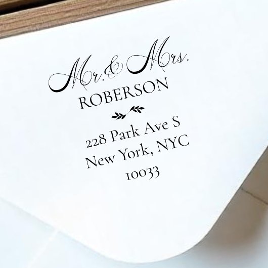 Tampons Encreurs M. et M. Script Mariage simple bouchon adresse de 