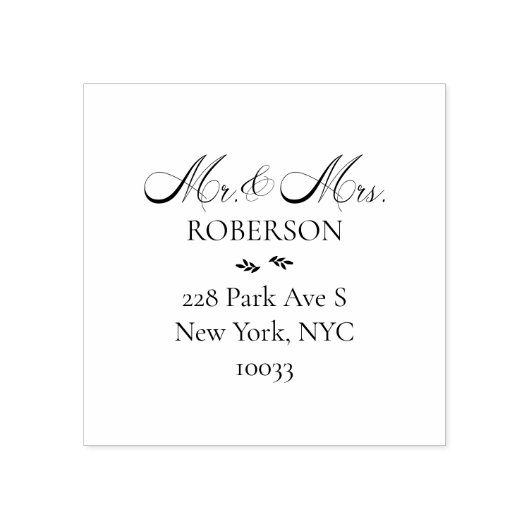 Tampons Encreurs M. et M. Script Simple Mariage Casquette Adresse d (Impression)