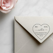 Tampons Encreurs M. et Mme Trendy Heart Modern Script Typography