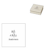 Tampons Encreurs M & Mme ajoutent le nom de famille date année cade (Tamponné)