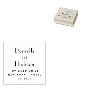 Tampons Encreurs M. & Mme Mariage Adresse de retour personnalisée