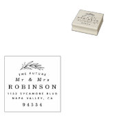 Tampons Encreurs M. & Mme | Mariage botanique moderne Adresse de re (Tamponné)