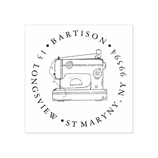 Tampons Encreurs machine à coudre ADRESSE DE RETOUR RETOUR ETIQUETT (Impression)