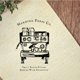 Tampons Encreurs Machine à espresso vintage pour la marque de café