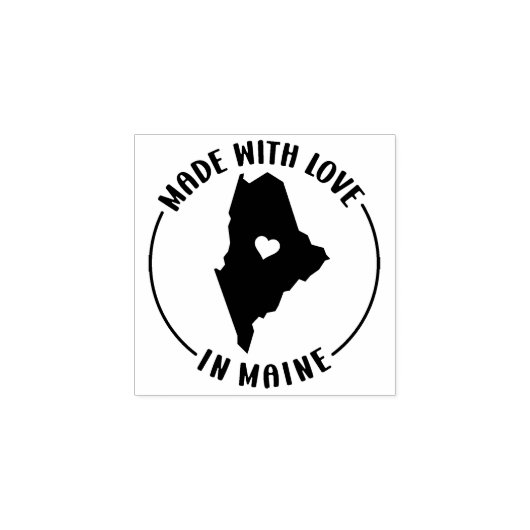 Tampons Encreurs Made With Love in Maine, Small Business, (Impression)