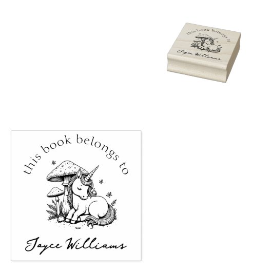 Tampons Encreurs Magic Baby Unicorn Toadstool & Butterflies Livre (Tamponné)