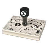 Tampons Encreurs Magic Crypto Bitcoin (ajouter QR adresse publique) (Tampon)