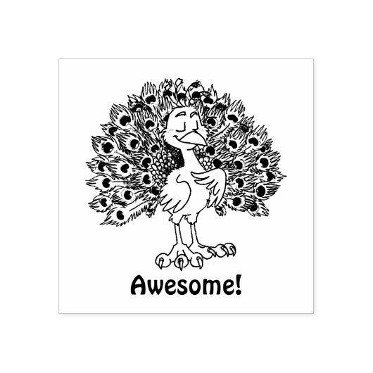 Tampons Encreurs Magnifique Timbre en caoutchouc Peacock (Impression)