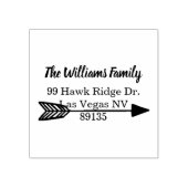 Tampons Encreurs Main Rustique Tirée Flèche Retourner Adresse Bois  (Impression)