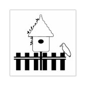 Tampons Encreurs Maison d'oiseau avec Picket clôtures en bois (Impression)