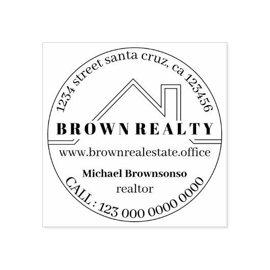 Tampons Encreurs Maison moderne Roof Architect Immobilier (Impression)