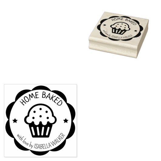Tampons Encreurs Maison personnalisée Cupcakes cuits au four (Tamponné)