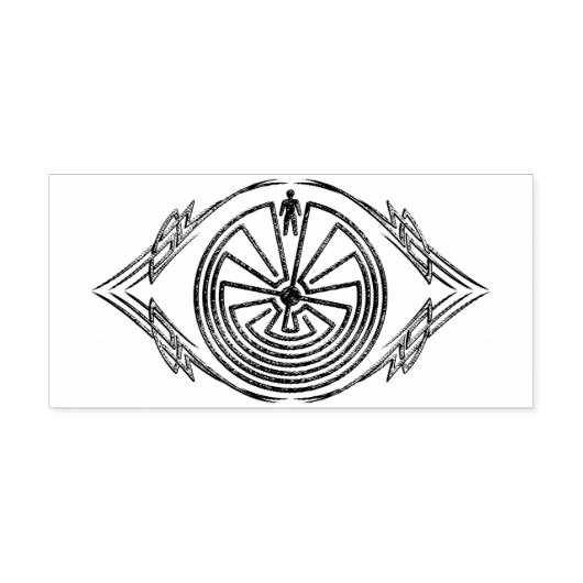 Tampons Encreurs MAN IN THE MAZE - cadre de tatouage tribal I (Impression)