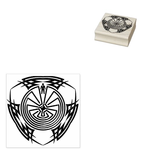 Tampons Encreurs MAN IN THE MAZE - cadre de tatouage tribal II (Tamponné)