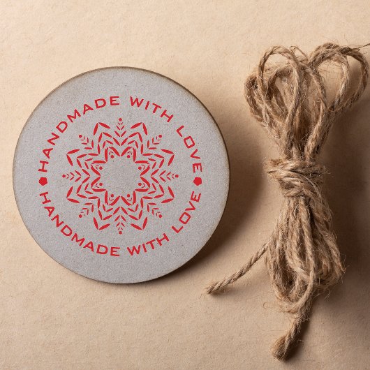 Tampons Encreurs Mandala avec citation artisanale avec amour