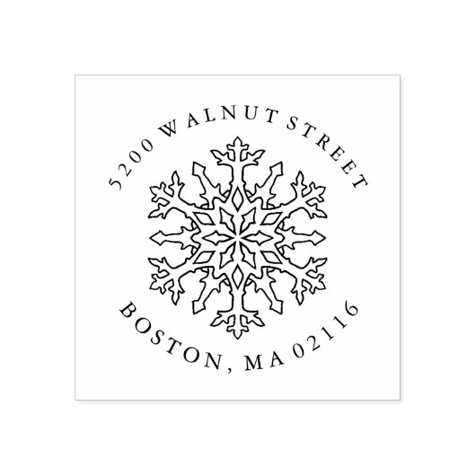 Tampons Encreurs Mandala Snowflake | Adresse de retour Timbre en ca (Impression)