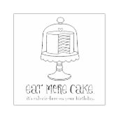 Tampons Encreurs Manger Plus De Gâteau Anniversaire Timbre En Caout (Impression)