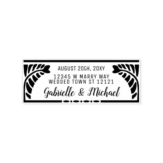 Tampons Encreurs Mariage Adresse de retour Fermes botaniques Nom +  (Impression)