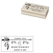 Tampons Encreurs Mariage Boho M. Mme Nom personnalisé Merci (Tamponné)