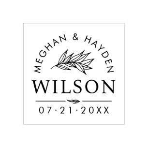 Tampons Encreurs Mariage botanique moderne   Personnalisé Enregistr