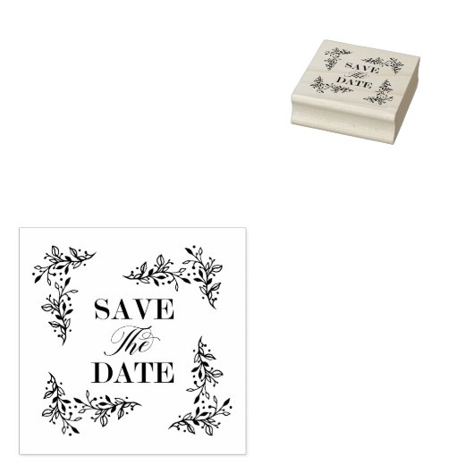 Tampons Encreurs Mariage Branché Enregistrer La Date Devis Branches (Tamponné)