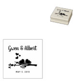 Tampons Encreurs Mariage campagnard rustique mignon Oiseaux à deux (Tamponné)