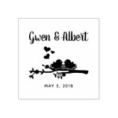 Tampons Encreurs Mariage campagnard rustique mignon Oiseaux à deux (Impression)