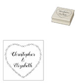 Tampons Encreurs Mariage campagnard simple de couronne de coeur flo (Tamponné)