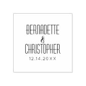 Tampons Encreurs Mariage Chic Moderne Élégant Simple Vin Rouge (Impression)