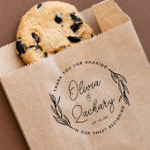 Tampons Encreurs Mariage circulaire de script moderne Merci