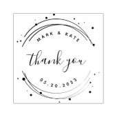 Tampons Encreurs Mariage circulaire moderne Favoriser le Merci (Impression)