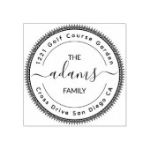 Tampons Encreurs Mariage classique et retour rond Adresse en caoutc (Impression)