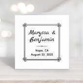 Tampons Encreurs Mariage de cadre en forme de noeud carrossable