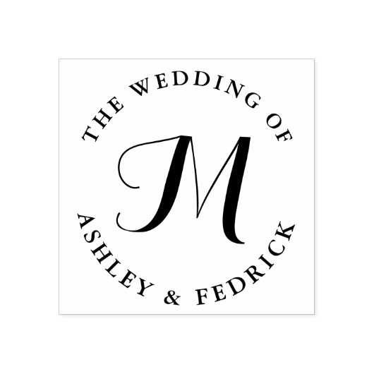 Tampons Encreurs Mariage de chambre de mariée monogramme moderne (Impression)