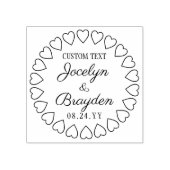 Tampons Encreurs Mariage de coeur simple ou enregistrer la date (Impression)
