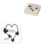 Tampons Encreurs Mariage de conception cardiaque papillon (Tamponné)