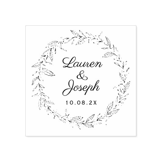 Tampons Encreurs mariage de couronne botanique (Impression)