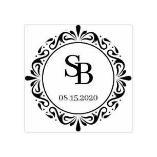 Tampons Encreurs Mariage de couronne de pays botanique rustique per