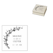 Tampons Encreurs Mariage de couronne d'élégance botanique (Tamponné)