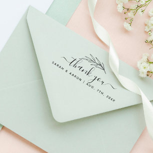 Tampons Encreurs Mariage de Feuille de script Merci simple