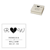 Tampons Encreurs Mariage de la simplicité douce Date Timbre en bois (Tamponné)