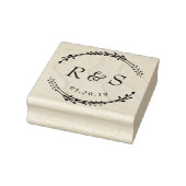 Tampons Encreurs Mariage de monogramme de germe rustique Enregistre (Tampon)