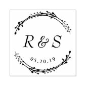Tampons Encreurs Mariage de monogramme de germe rustique Enregistre (Impression)