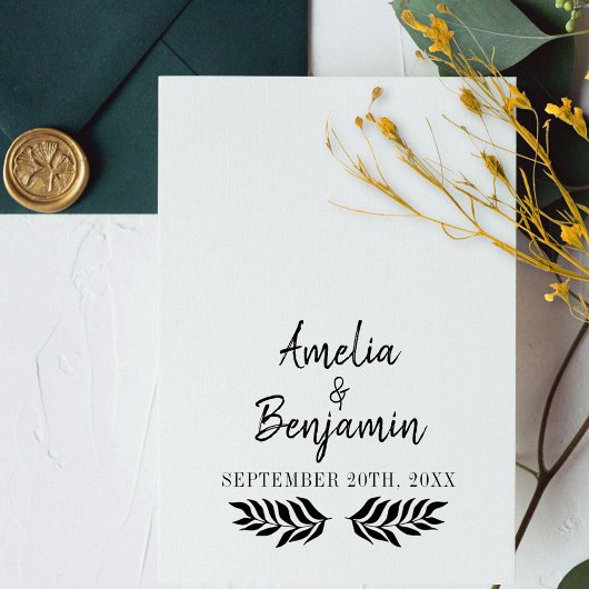 Tampons Encreurs Mariage de noms de chambre de mariée rustique pers