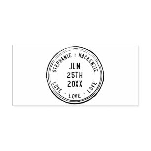 Tampons Encreurs Mariage de noms personnalisés personnalisés de voy