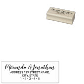 Tampons Encreurs Mariage de script moderne Adresse de retour (Tamponné)