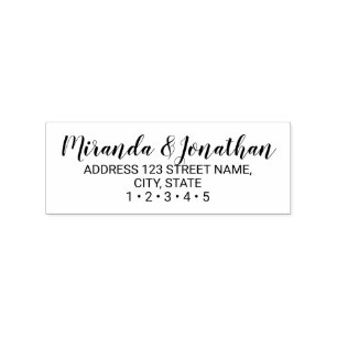 Tampons Encreurs Mariage de script moderne Adresse de retour