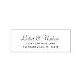 Tampons Encreurs Mariage de script moderne Adresse de retour (Impression)