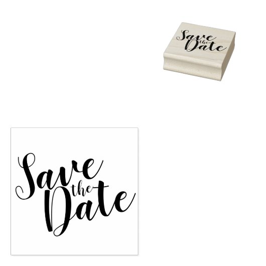 Tampons Encreurs Mariage de script moderne Enregistrer la date (Tamponné)