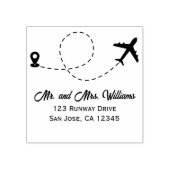 Tampons Encreurs Mariage de voyage Deux avions font du coeur modern (Impression)